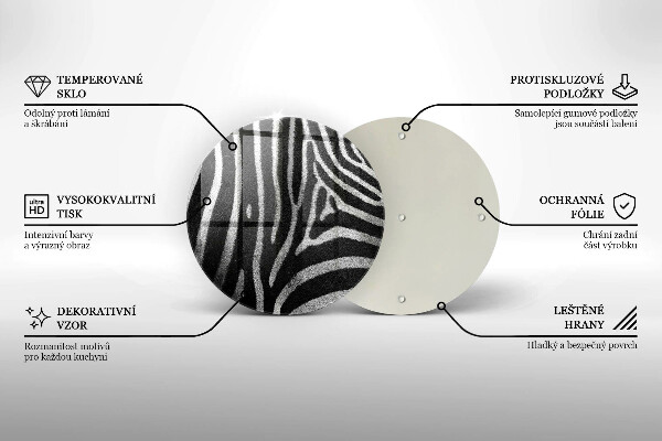 Skleněná deska do kuchyně Zebrové pruhy