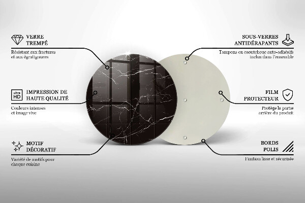 Skleněná deska do kuchyně Mramorové dlaždice