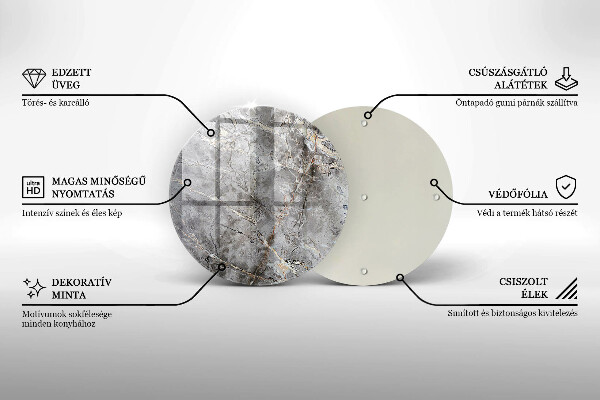 Skleněná deska do kuchyně Textura kamene