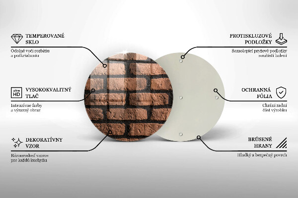 Skleněná deska do kuchyně Cihlová zeď