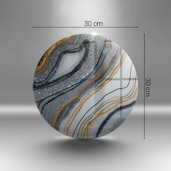 Skleněná deska do kuchyně Skála se zlatem