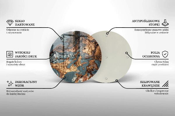 Krájecí prkénko skleněné Zlatá skalní struktura