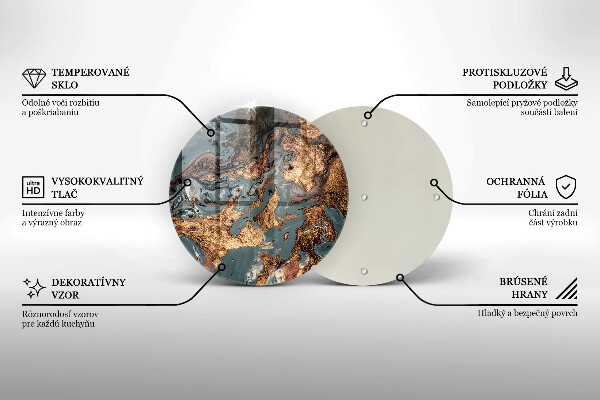 Krájecí prkénko skleněné Zlatá skalní struktura