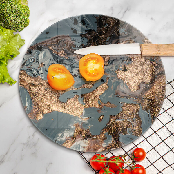 Krájecí prkénko skleněné Zlatá skalní struktura