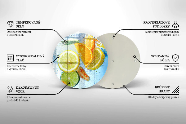Skleněná deska do kuchyně Šťavnatá citrusová voda