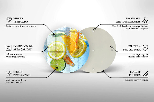 Skleněná deska do kuchyně Šťavnatá citrusová voda
