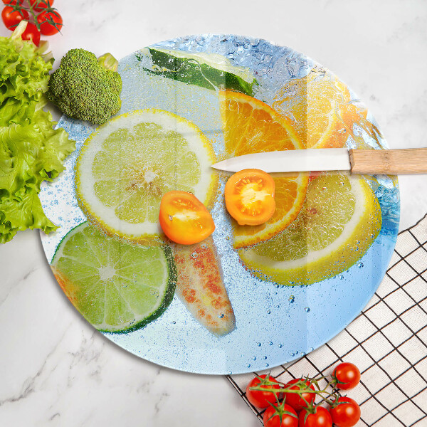 Skleněná deska do kuchyně Šťavnatá citrusová voda