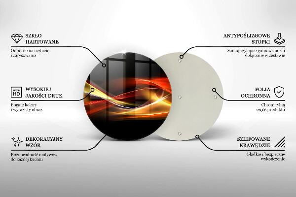 Skleněná deska do kuchyně Abstraktní kouř a světlo