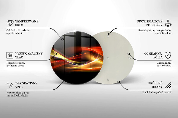 Skleněná deska do kuchyně Abstraktní kouř a světlo