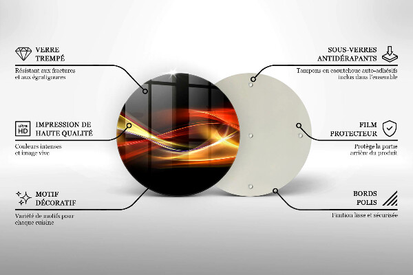 Skleněná deska do kuchyně Abstraktní kouř a světlo