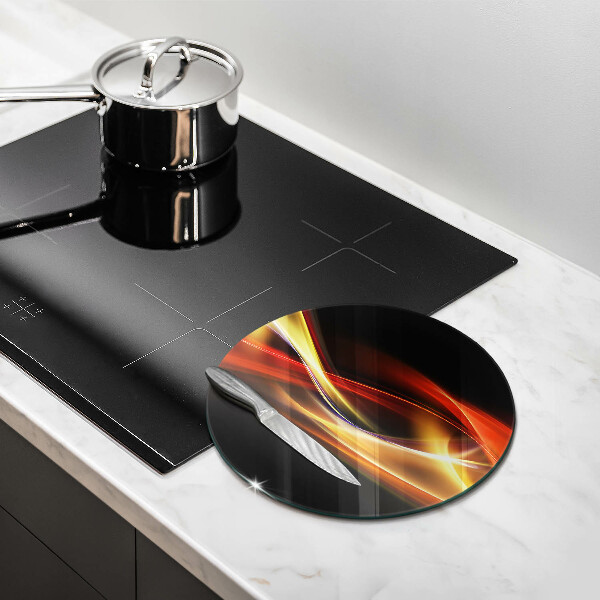 Skleněná deska do kuchyně Abstraktní kouř a světlo