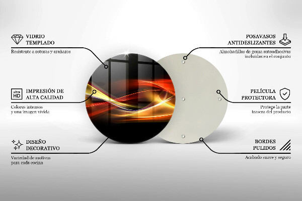 Skleněná deska do kuchyně Abstraktní kouř a světlo