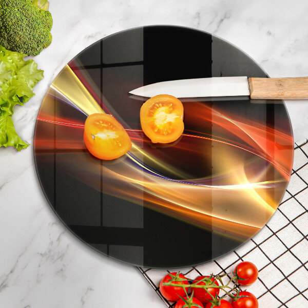 Skleněná deska do kuchyně Abstraktní kouř a světlo