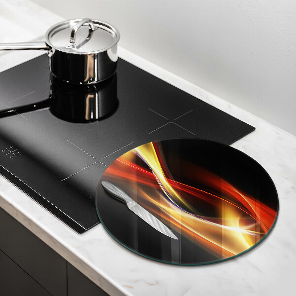 Skleněná deska do kuchyně Abstraktní kouř a světlo