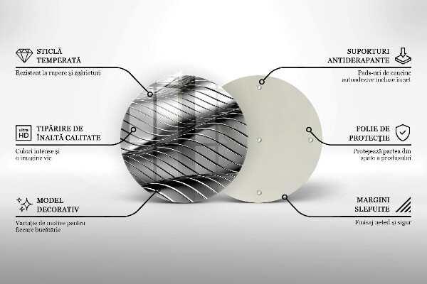 Skleněná deska do kuchyně 3d kovová konstrukce