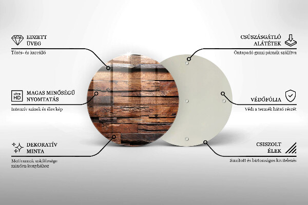 Skleněná deska do kuchyně Dekorativní dřevěné desky