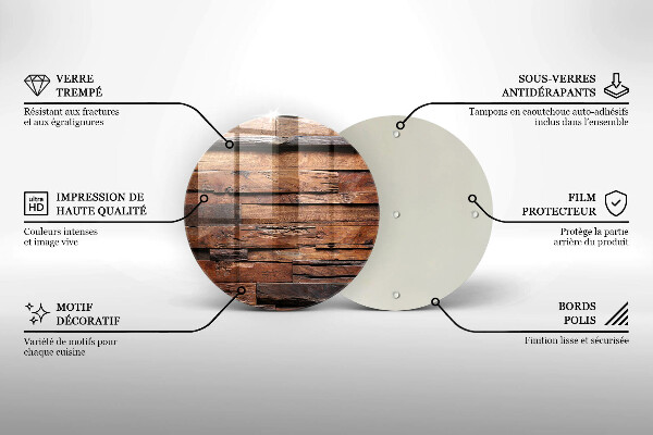 Skleněná deska do kuchyně Dekorativní dřevěné desky