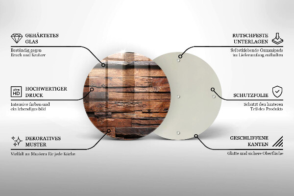 Skleněná deska do kuchyně Dekorativní dřevěné desky