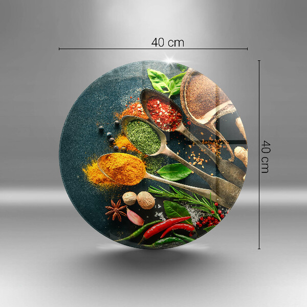 Skleněná deska do kuchyně Kuchyňské lžíce na koření