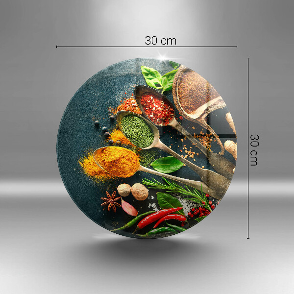 Skleněná deska do kuchyně Kuchyňské lžíce na koření