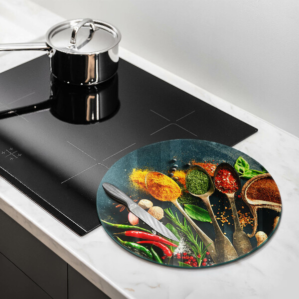 Skleněná deska do kuchyně Kuchyňské lžíce na koření