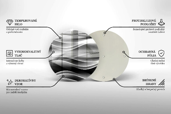 Skleněná deska do kuchyně Abstrakce jemné linie