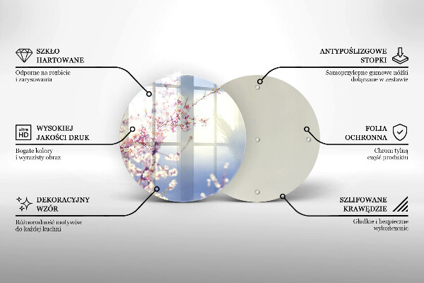 Skleněná deska do kuchyně Kvetoucí strom