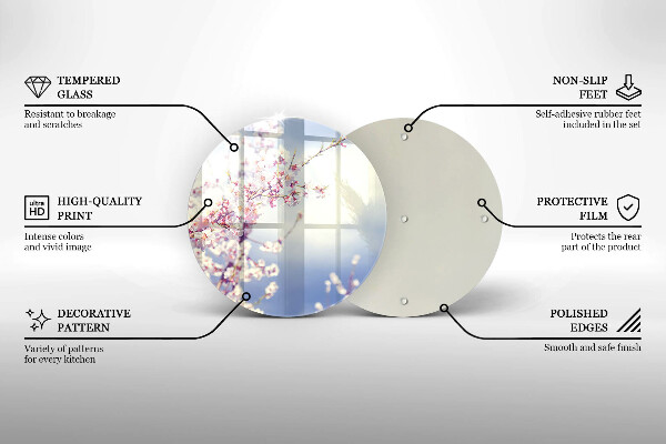 Skleněná deska do kuchyně Kvetoucí strom