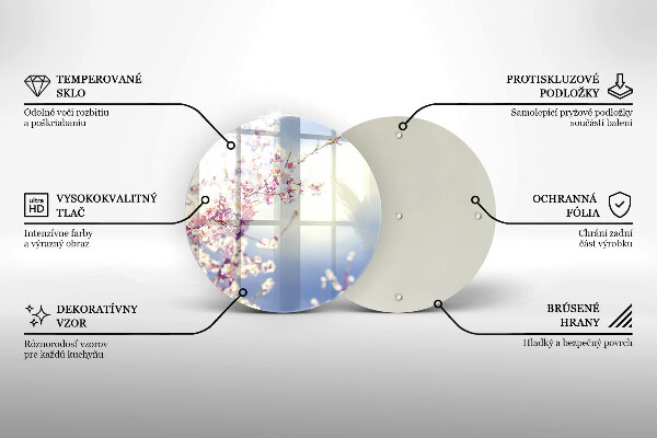 Skleněná deska do kuchyně Kvetoucí strom