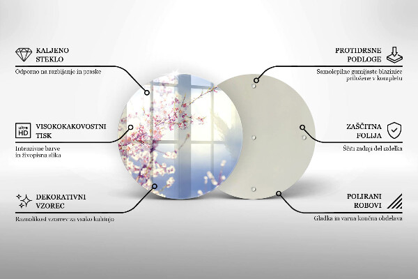 Skleněná deska do kuchyně Kvetoucí strom