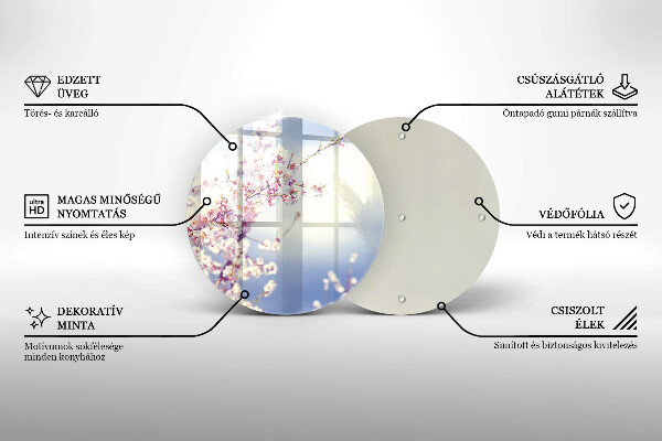 Skleněná deska do kuchyně Kvetoucí strom