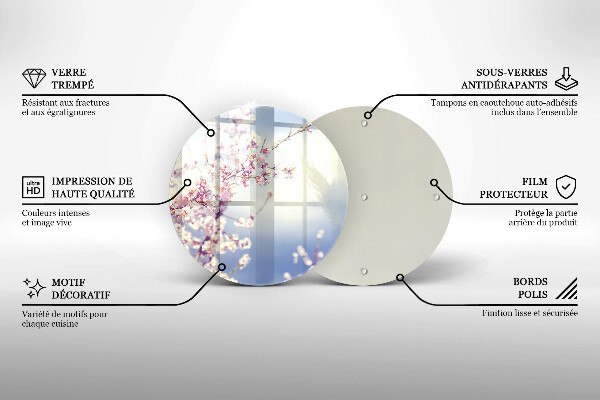 Skleněná deska do kuchyně Kvetoucí strom