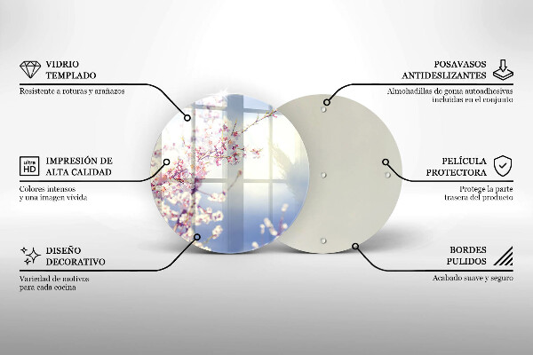 Skleněná deska do kuchyně Kvetoucí strom