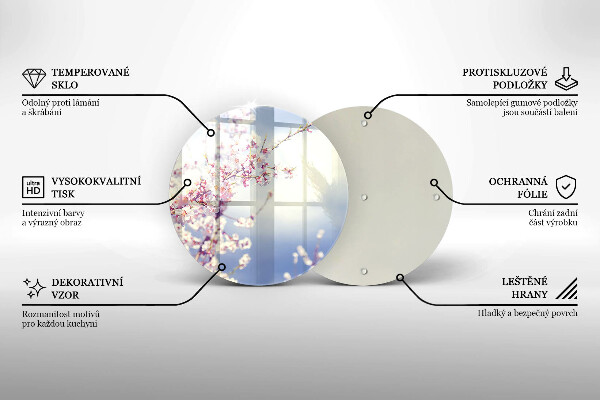 Skleněná deska do kuchyně Kvetoucí strom
