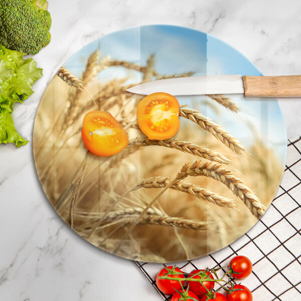 Skleněná deska do kuchyně Klasy obilovin na poli