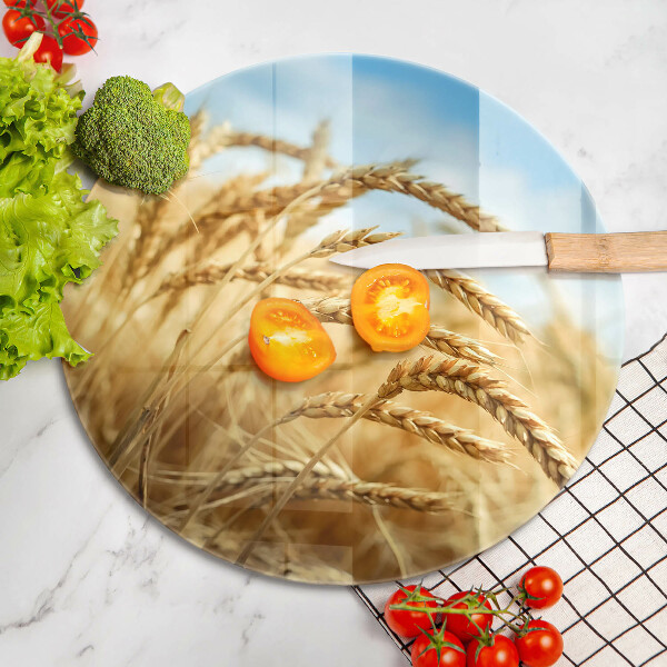 Skleněná deska do kuchyně Klasy obilovin na poli