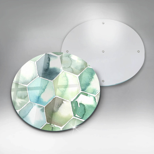 Krájecí prkénko skleněné Akvarel šestiúhelníky