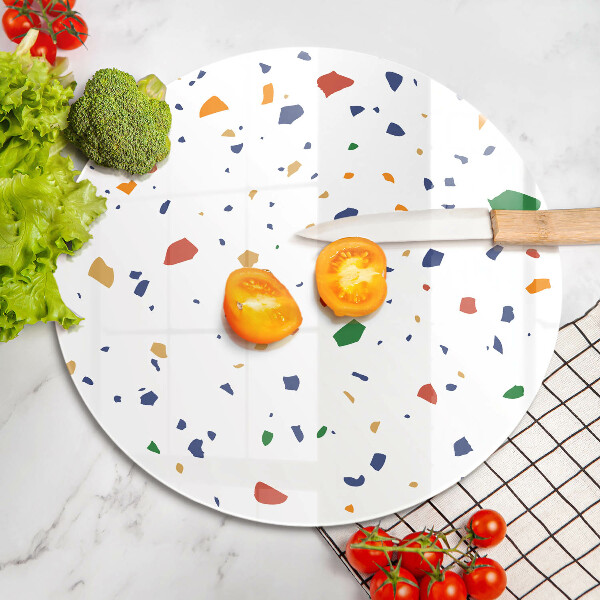 Skleněná deska do kuchyně Barevná kamenina