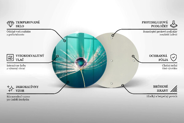 Skleněná deska do kuchyně Rosa na pampelišce