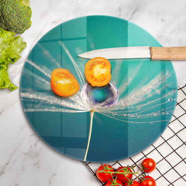 Skleněná deska do kuchyně Rosa na pampelišce