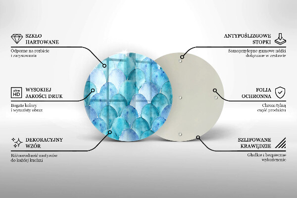 Skleněné krájecí prkénko Akvarelové váhy