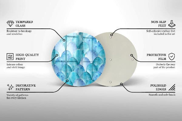 Skleněné krájecí prkénko Akvarelové váhy