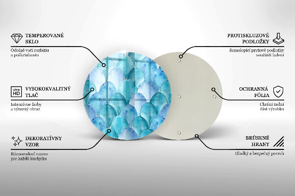 Skleněné krájecí prkénko Akvarelové váhy