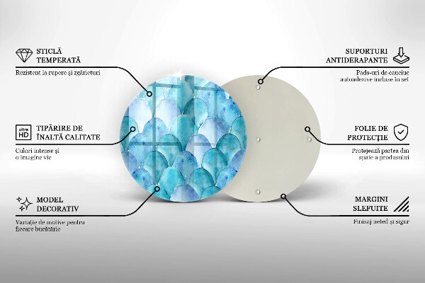 Skleněné krájecí prkénko Akvarelové váhy