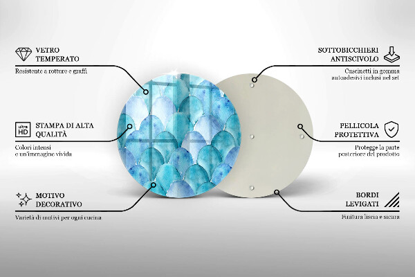 Skleněné krájecí prkénko Akvarelové váhy