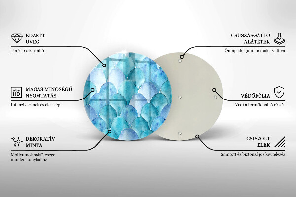 Skleněné krájecí prkénko Akvarelové váhy