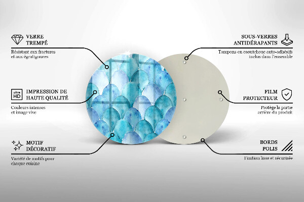 Skleněné krájecí prkénko Akvarelové váhy