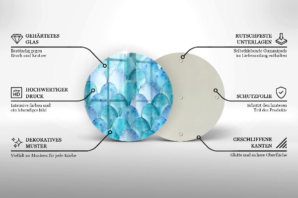 Skleněné krájecí prkénko Akvarelové váhy