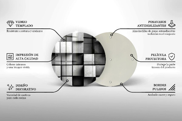 Skleněné krájecí prkénko 3d geometrie pozadí