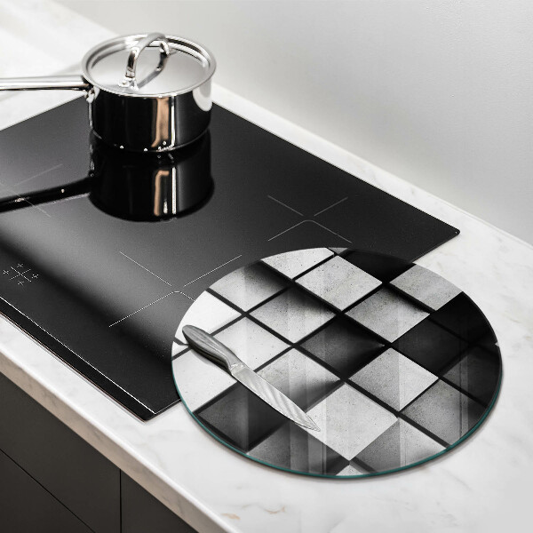 Skleněné krájecí prkénko 3d geometrie pozadí